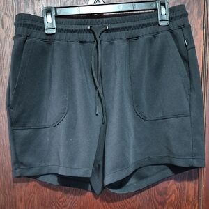 Women's Black Athletic Shorts with Drawstring